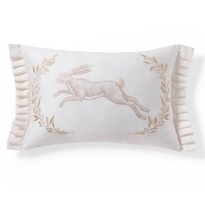 My Texas House Bunny Pillow Pleated Embroidered Cottagecore Easter Decor NWT